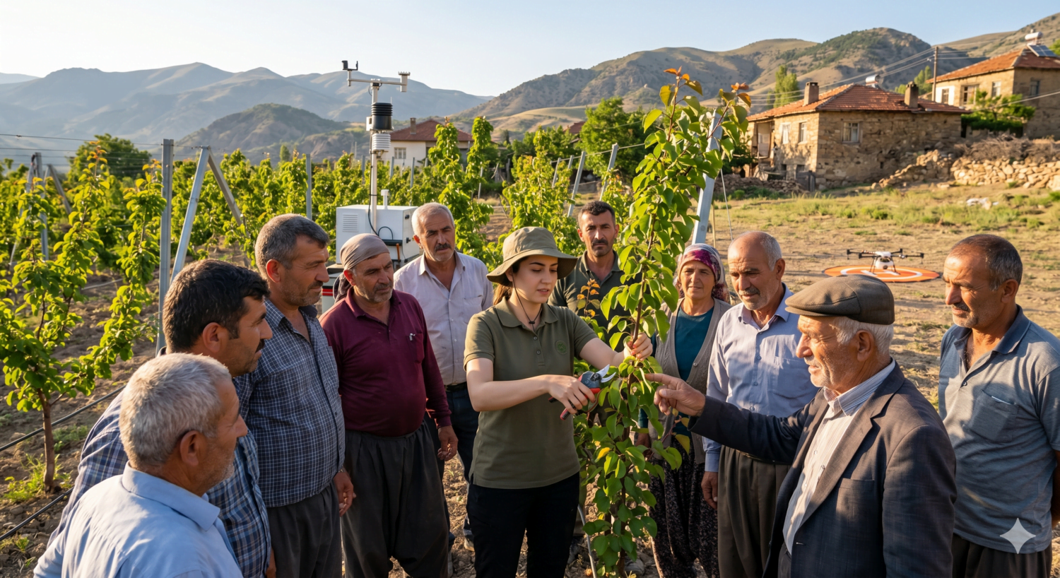 Pütürge’de Modern Tarım Dönemi: Sahada Uygulamalı Budama Eğitimi Verildi